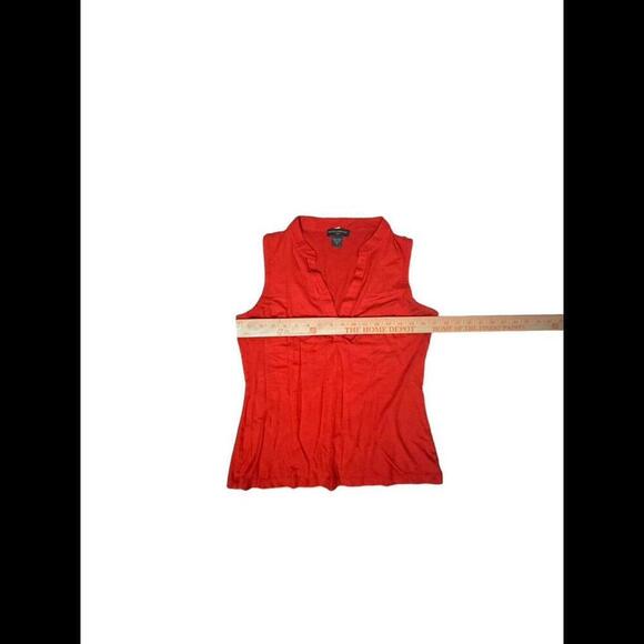 Banana Republic Factory Deep V-neck Collar Top Burnt Red-M - Picture 4 of 4